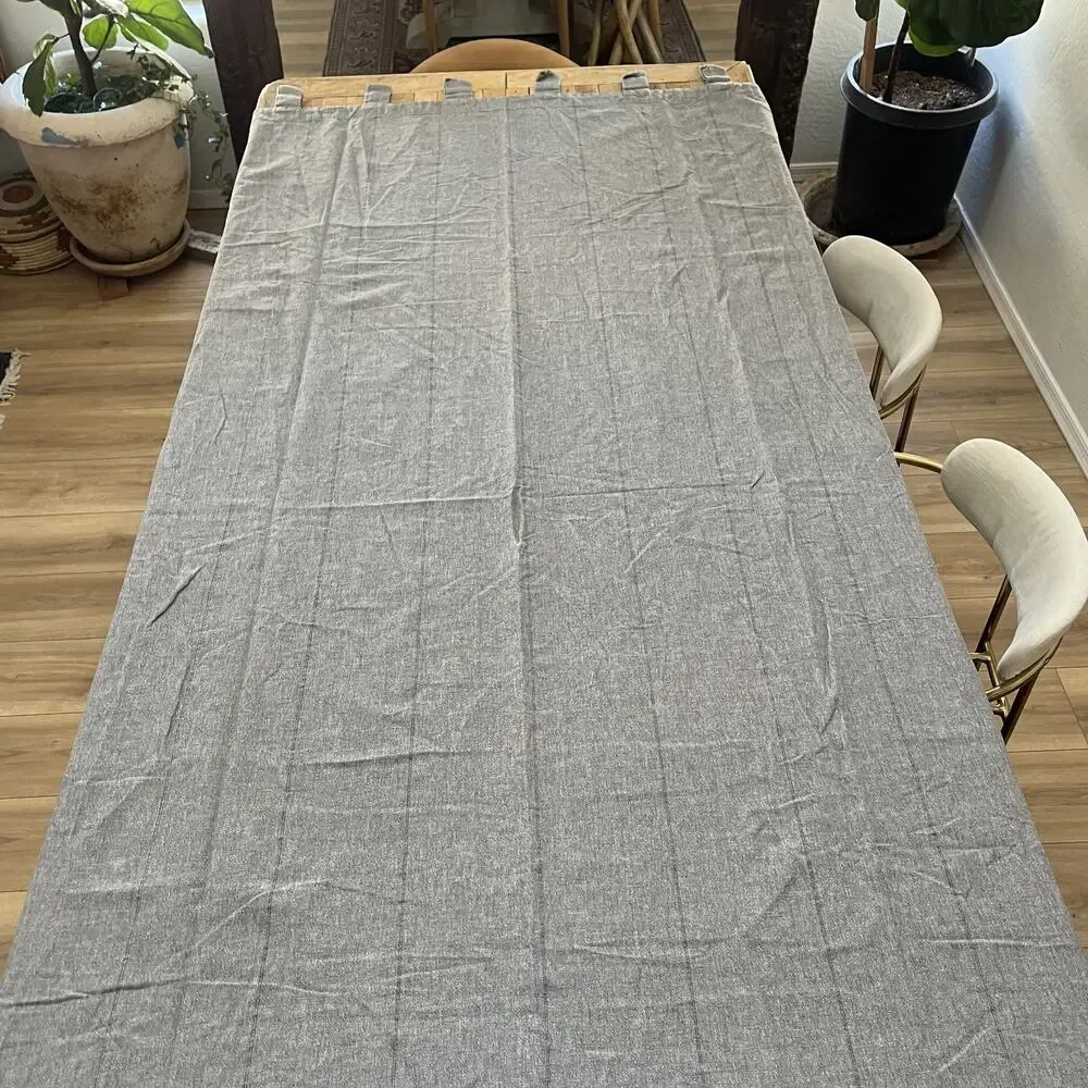 Ikea LENDA Light Gray Curtains 2 Panels Cotton 55